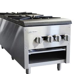 🔥Serv-Ware SSSP-2 Gas Stock Pot Range w/ (2) Three Ring Burners, 18" W X 49"D, 220.000 BTU🔥