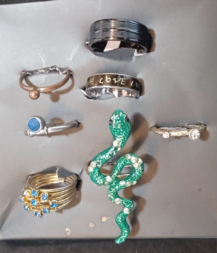 Seven Rings Costume Jewelry  Snake Ring, Love And More
