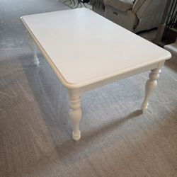 White Dining Table and 6 Gray Dining Chairs 