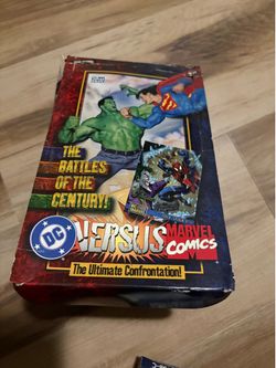 Opened DC Versus Marvel Trading Card Box Set