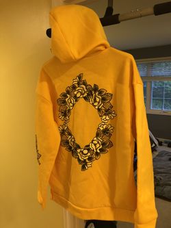 Yellow floral oversized hoodie