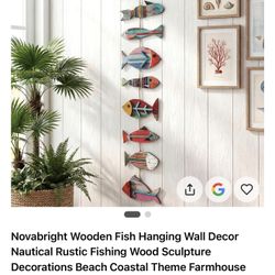 Wooden Fish Hanging Wall Decor