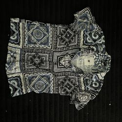 Black And Blue Beach Graphic Tee 