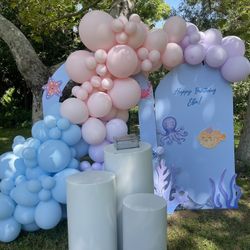 Under The Sea Theme Balloon Garland Setup Birthday 