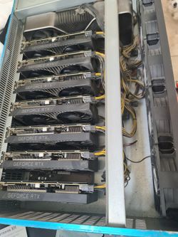 Rig With 7 NVIDIA GalleForce 3060ti and One RtX 3080 FE