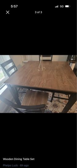 Wooden table dining set