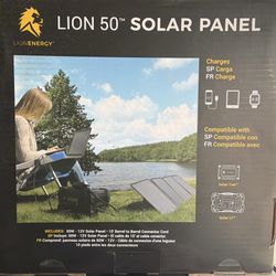 Lion 50W Folding Solar Panel LionQuest Portable Power Unit  