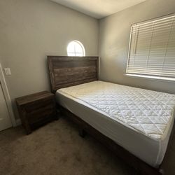 $300 - Bed Frame + Dresser And Mirror + Night Stand 