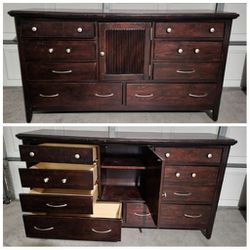Wooden Dresser 66"W 18"D 36"H 