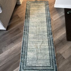 2’x6’ Washable Turquoise Hallway Runner. 