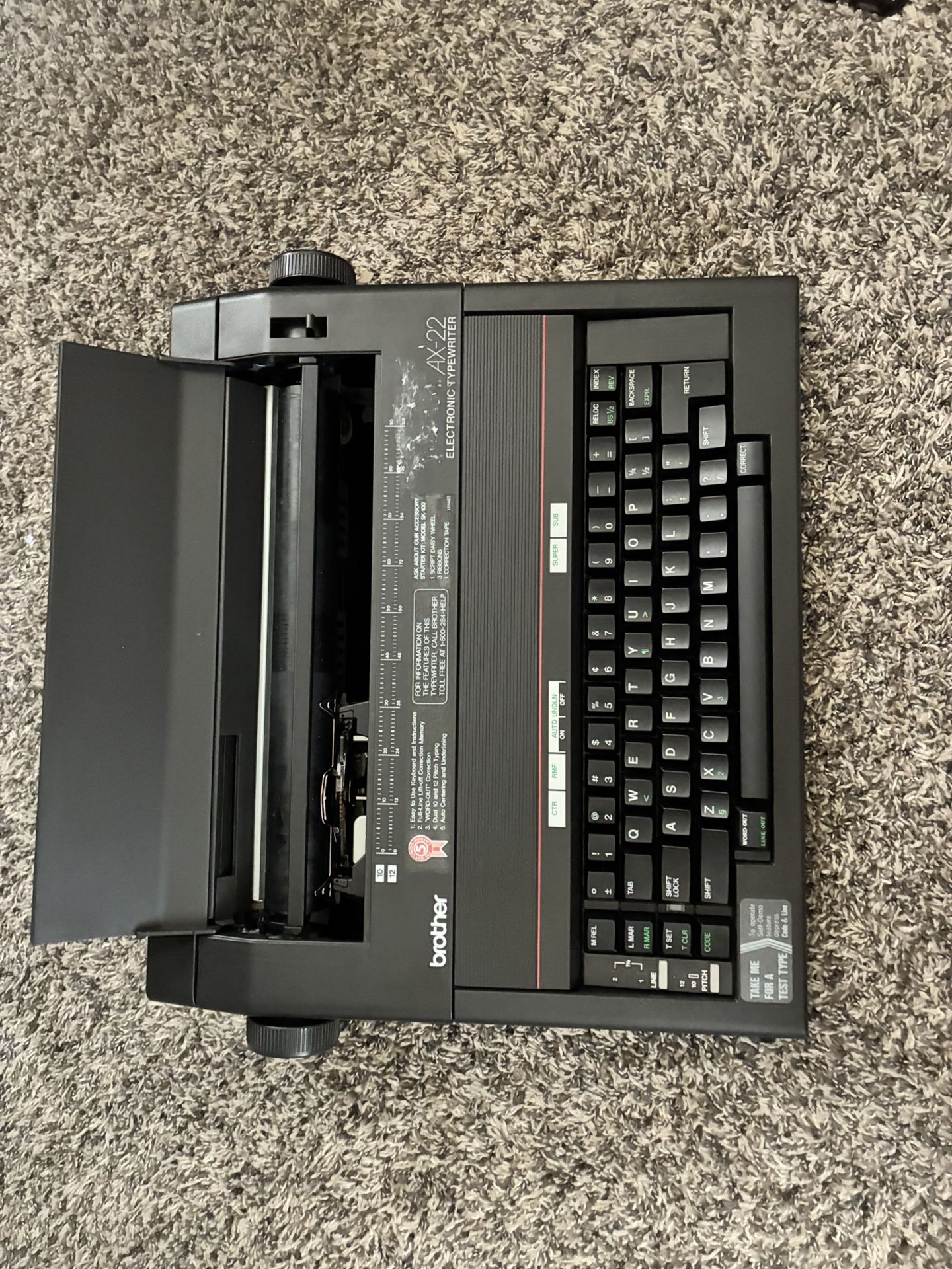 Brother Typewriter Model AX-22