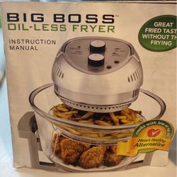 Big boss oil less fryer cheap manual