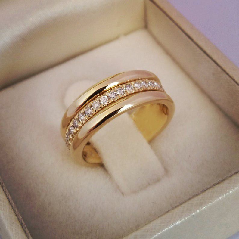 "Tiny Gems Full Around Eternity Zircon Engagement Ring for Women, PD093
  
