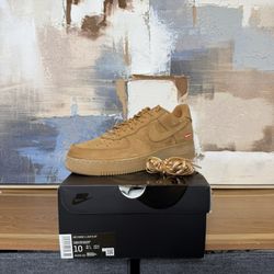NEW Air Force 1 Low x Supreme Wheat Men Size 10 🔥