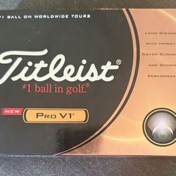 Titleist Pro V1 Golf Balls – 12-Pack – New – Tour Performance – Long Distance & Control 