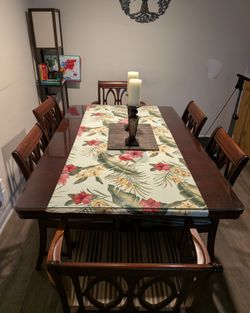 Wood Table and 6 chairs $600 or best offer
