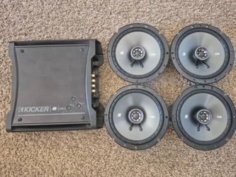Kicker 6.75 speakers and Kicker amp
