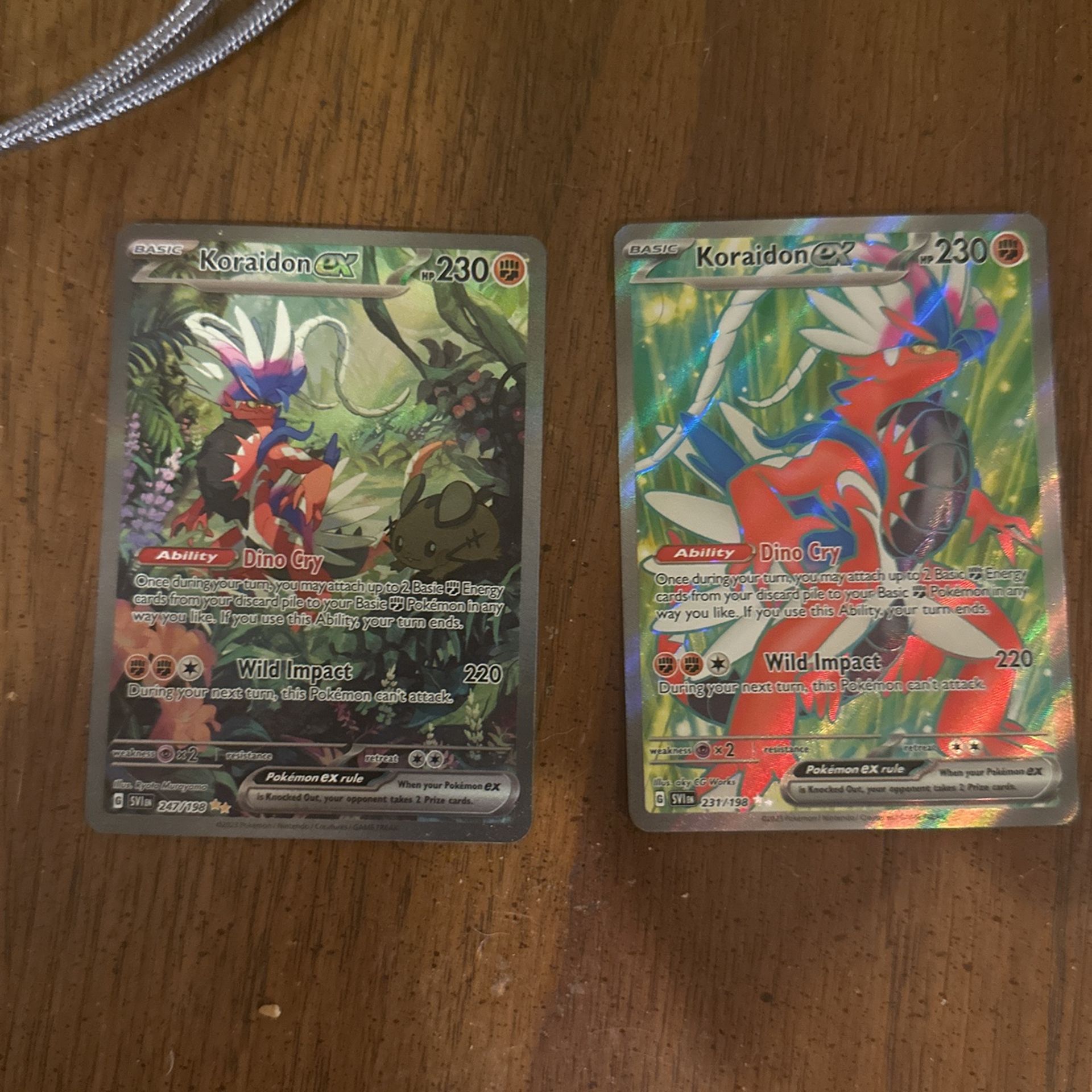 Both Koraidon Full Arts Pokémon Cards