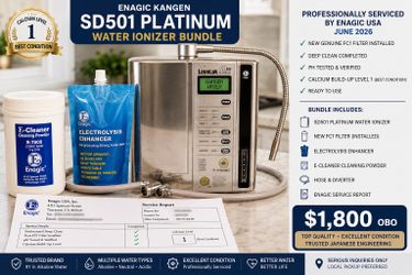 Enagic Kangen SD501 Platinum Water Ionizer Bundle