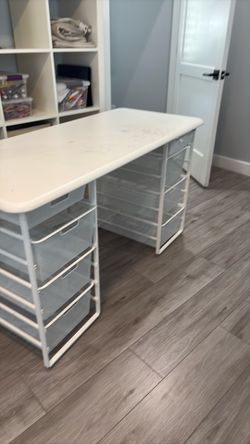 FREE used Elfa Desk with Double Drawers