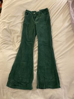 Forest Green Princess Polly Wide-Bottom Jeans 