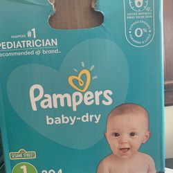 Box Of Diapers Size 1 . 