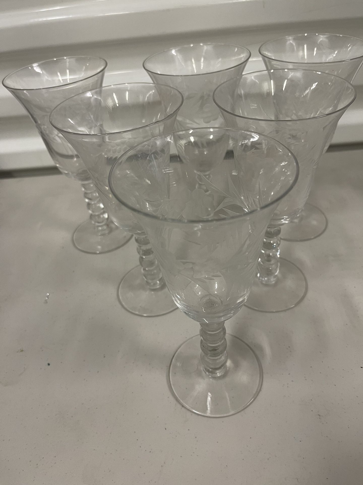 Set Of 6 Crystal Water Glasses