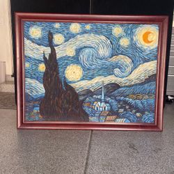 Starry Night Framed Painting