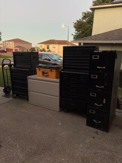 Metal File Cabinets and Tool Chest Lot