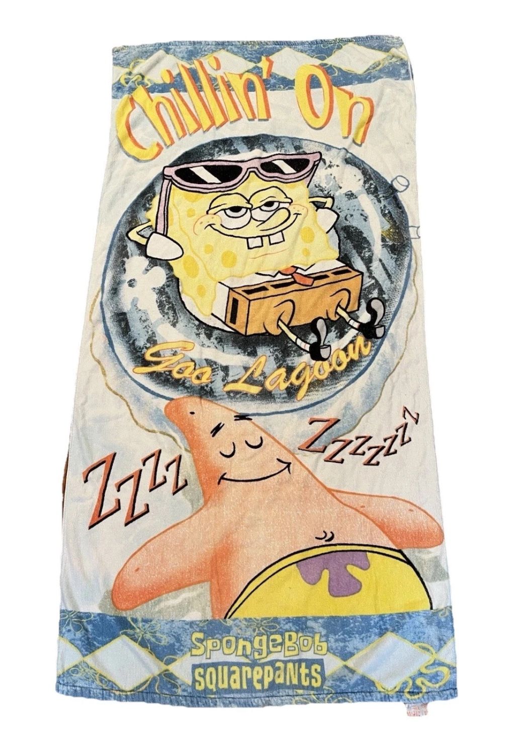 SpongeBob SquarePants Goo Lagoon Beach Swim Towel Y2K 2000 Vintage Nickelodeon