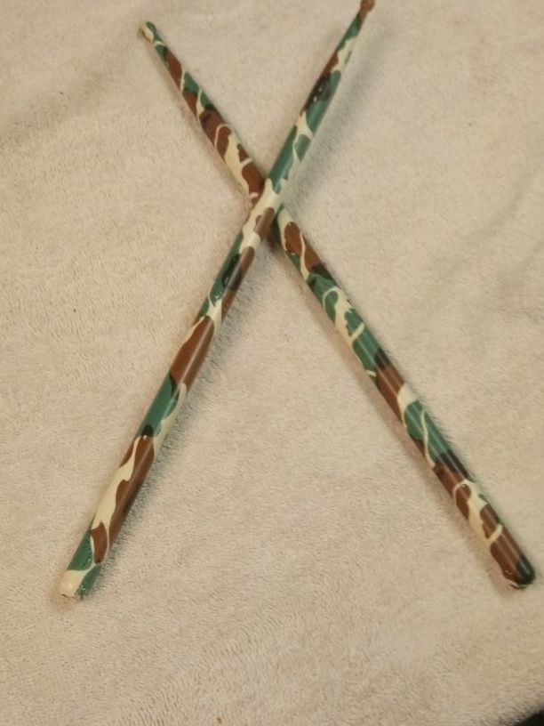 CAMO DRUM STICKS NYLON UN BREAKABLE ALMOST LOL 25 BUCKS