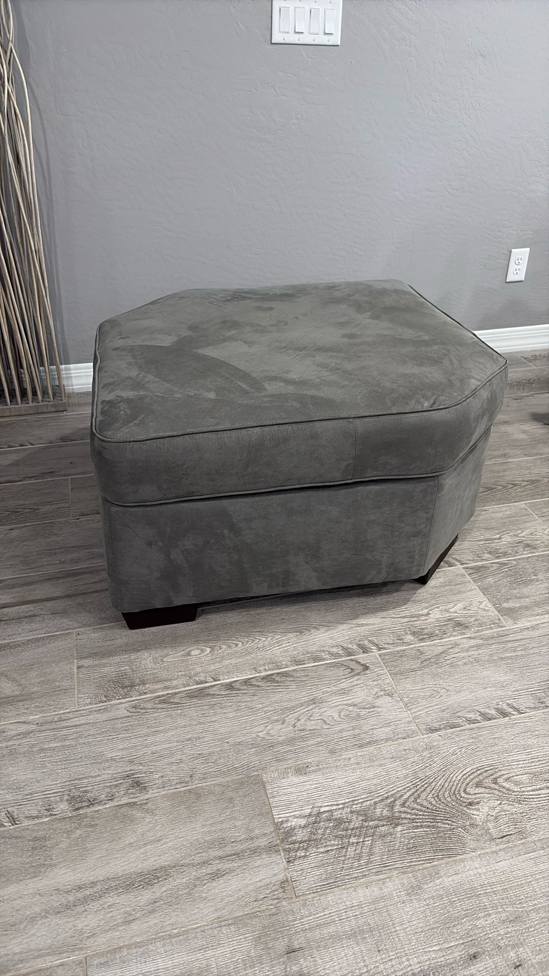 Gray Ottoman Like New Condition