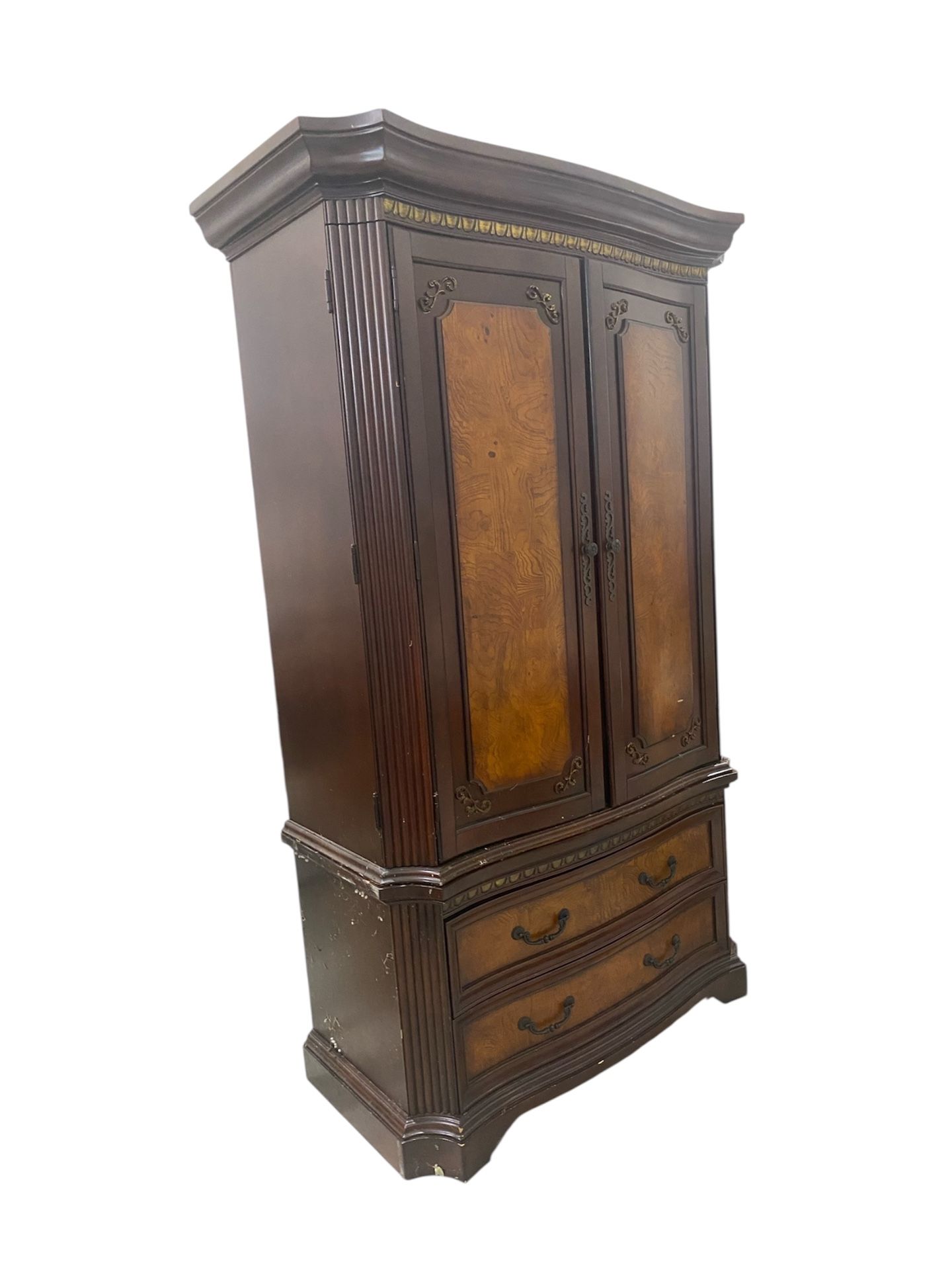 Vintage Large Wooden media Cabinet Armoire Cabinet Storage