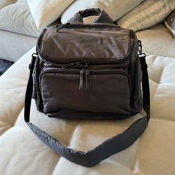 Caraa Black Nylon Shoulder Bag with Multiple Pockets baby bag