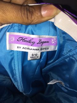 Size 9/10 Hailey Logan by Adrianna Papell purple and blue dress