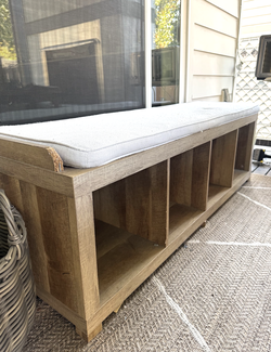 4-Cube Storage Bench with Cushion
