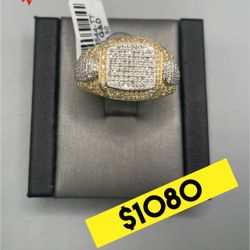 Exquisite Shine:Real gold and diamond men’s Ring