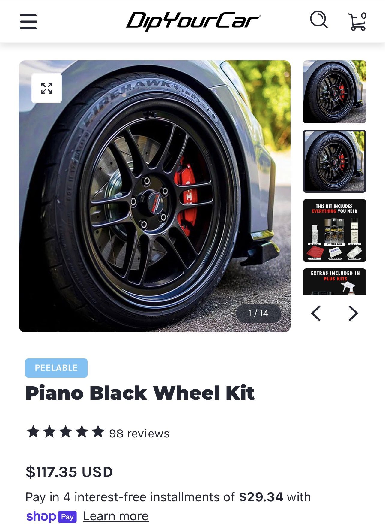 HyperDip Wheel Kit (Piano black)