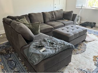 Sectional Couch and Ottoman