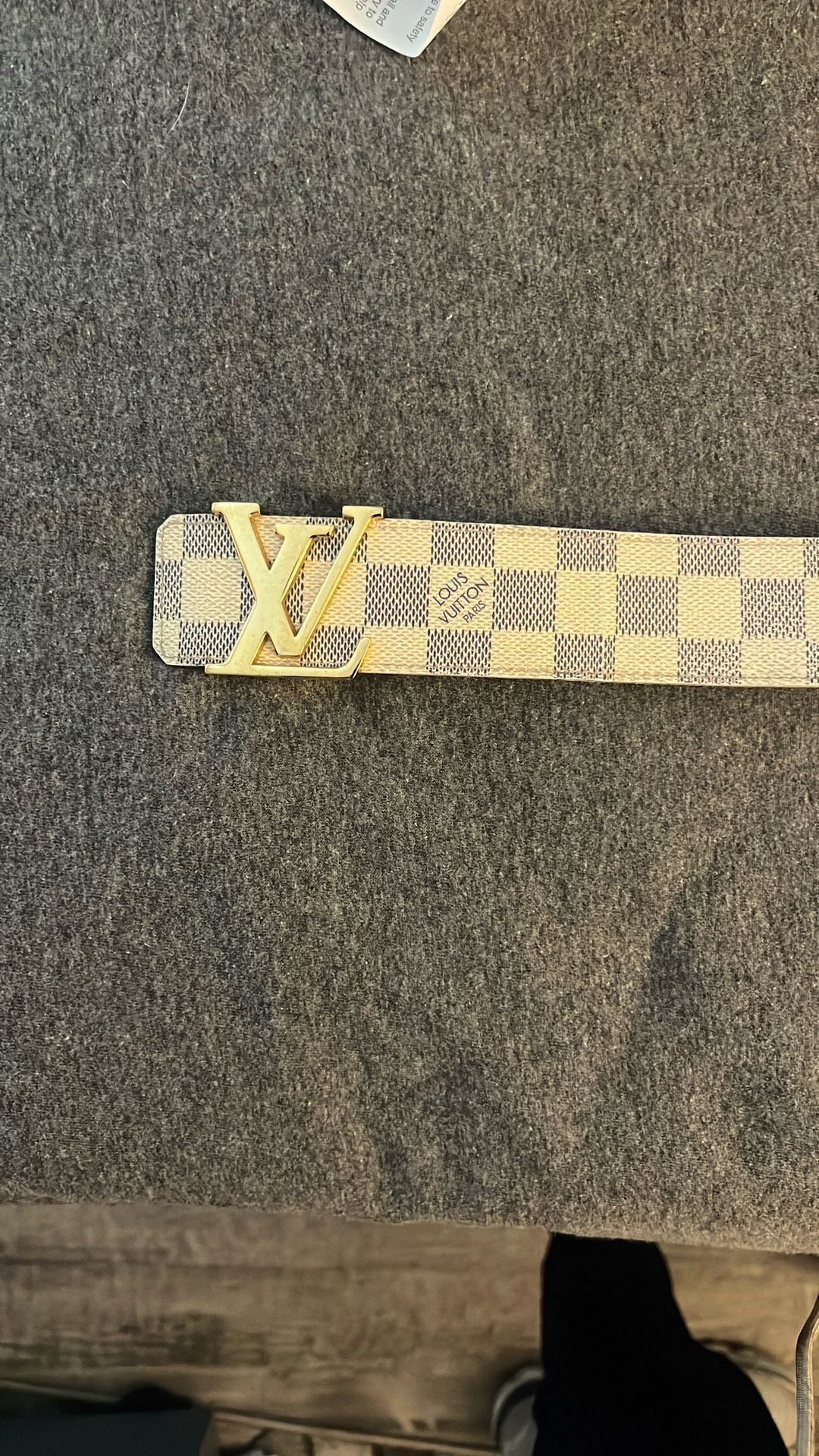 Cream LV Belt 
