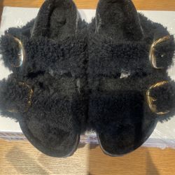 Birkenstock Black Furry Size 37