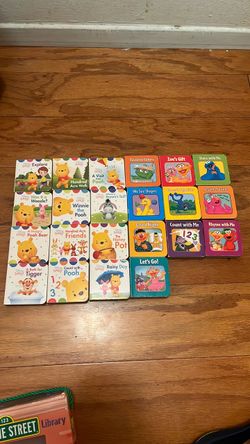 Winnie the Pooh 12 Board books & Sesame Street 10 board books