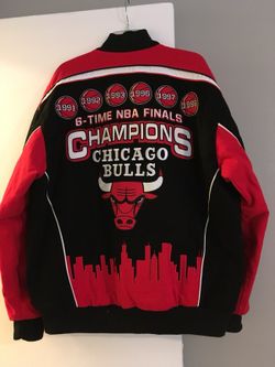 Men Chicago Bulls 6 NBA Finals Time Champions Jacket