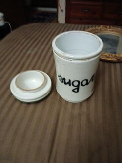 vintage ceramic sugar canister