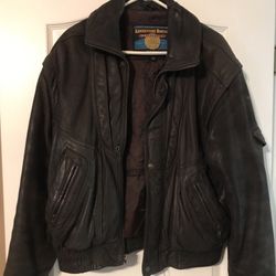 genuine leather bomber jacket