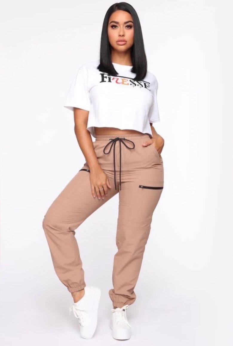 Fashion Nova Tan Joggers Size XL