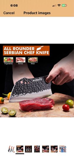 Chef Knife, 67-Layer Damascus Steel Kitchen Knife with Black Hammered Finish, Japanese Knives for Home, Outdoor Cooking, BBQ, Include Gift Box, 6.3 In