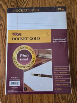 TOPS Docket Gold Legal Pads 6-Pack