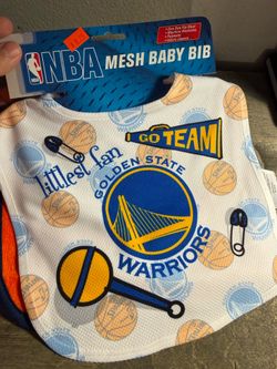 NBA-branded Golden State Warriors mesh baby bib