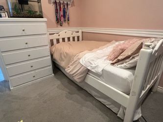 Solid Wood Twin Bed Frame & Dresser